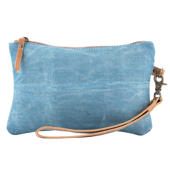 Be a Peacock Ducks Pouch Bag Wristlet Canvas New - Picture 2 of 3